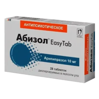 Абизол Изитаб 10мг №28 таб диспер. (Арипипразол)